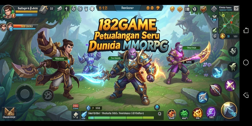 Tampilan gameplay seru 182GAME dalam dunia MMORPG.