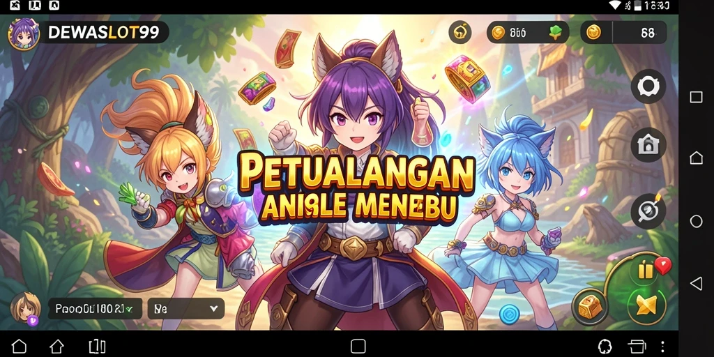 Tampilan gameplay DEWASLOT99 yang penuh aksi dan petualangan anime.