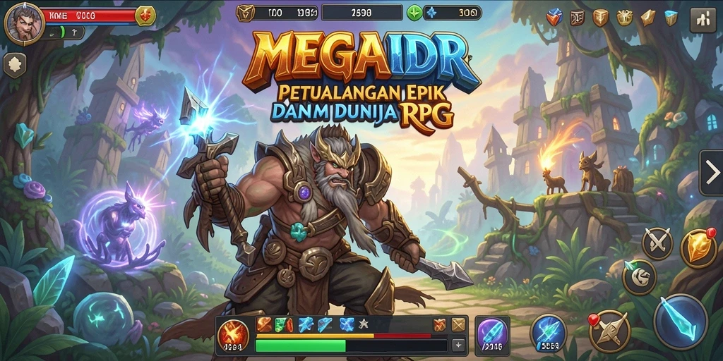Tampilan menarik dari gameplay MEGAIDR dalam suasana RPG yang mendebarkan.